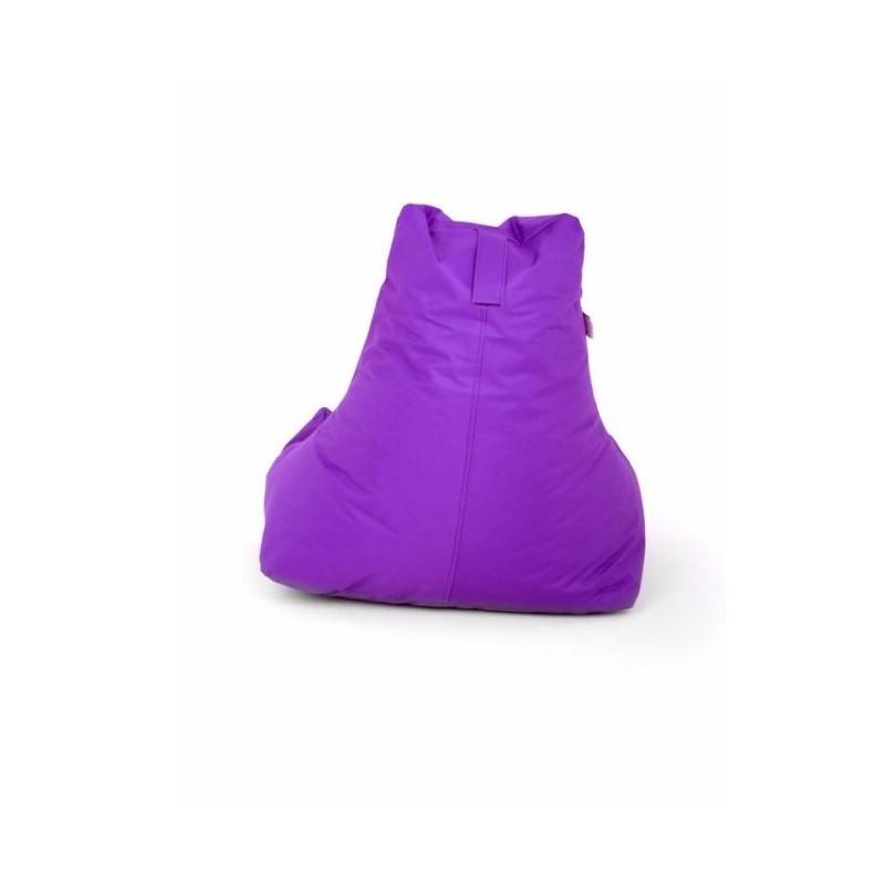 Fotoliu tip para Big Bean Bag textil umplut cu perle polistiren mov - 0