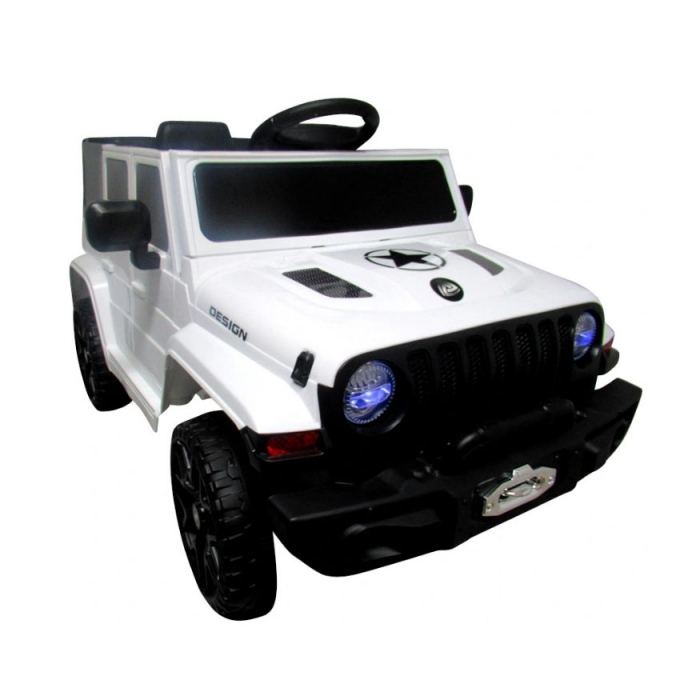 Jeep electric cu telecomanda Cabrio R-Sport F3 alb
