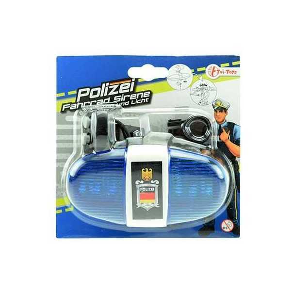 Lumina si sirena pentru bicicleta Politie Toi-Toys TT55008A - 1 | YEO