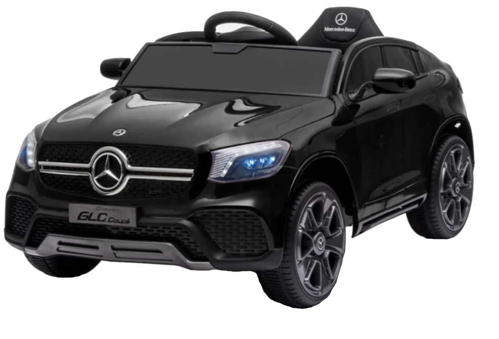 Masinuta electrica cu roti din cauciuc si scaun piele Mercedes-Benz GLC Coupe Black - 5