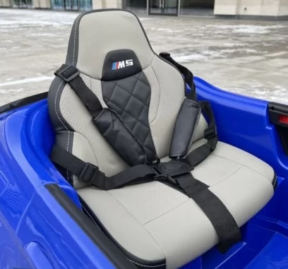 Masinuta electrica cu scaun de piele si roti EVA BMW M5 24V Black - 7