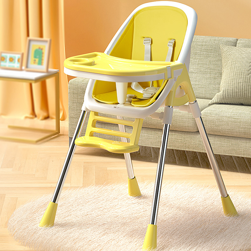 Scaun de masa 2 in 1 portabil Little Mom Lemon Yellow - 1 | YEO