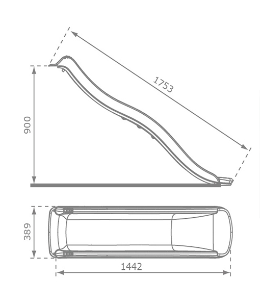 Panta de alunecare tobogan 175 cm Rosu - 2 | YEO