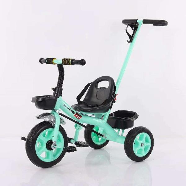 Tricicleta YB cu maner verde copii imagine noua responsabilitatesociala.ro