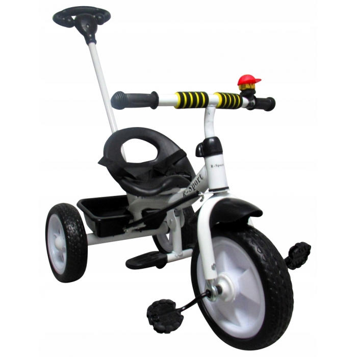 Tricicleta cu pedale si roti din spuma Eva R-Sport T5 alb