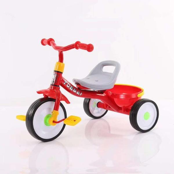 Tricicleta roti plastic rosu copii