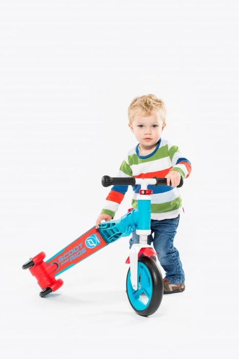 Trotineta copii transformabila 2 in 1 Scoot Ride Highwaybaby+ albastruportocaliu - 7