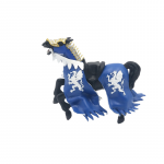 Figurina Papo calul regelui cu blazon dragon albastru