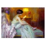 Puzzle 1000 piese Enjoy Delphin Enjolras Reading at Lamp Light