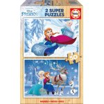 Puzzle din lemn Educa Frozen 2x50 piese