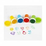 Set 9 stampile de jucarie pentru copii cu animalute din plastic multicolor