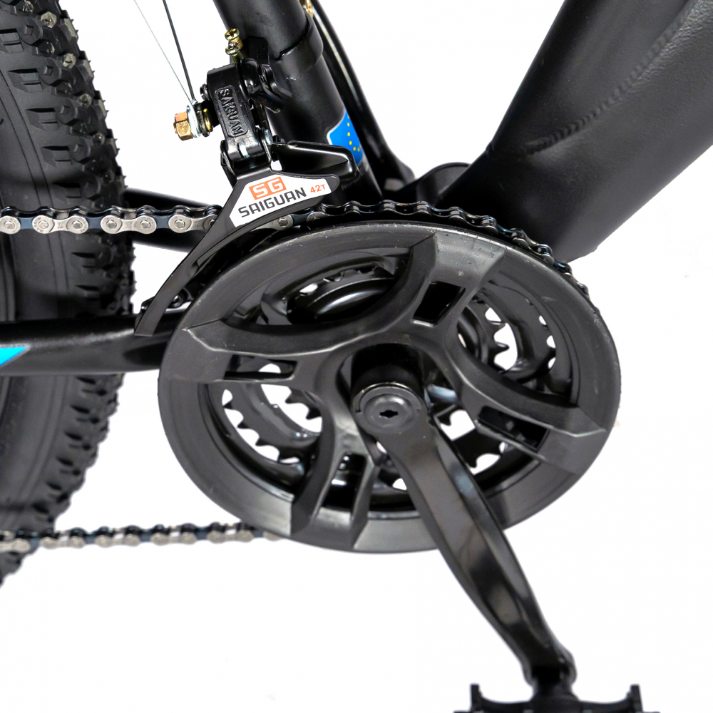 Bicicleta MTB-FS Saiguan Revoshift 27.5 inch RICH R2750D cadru negru cu design albastru - 7