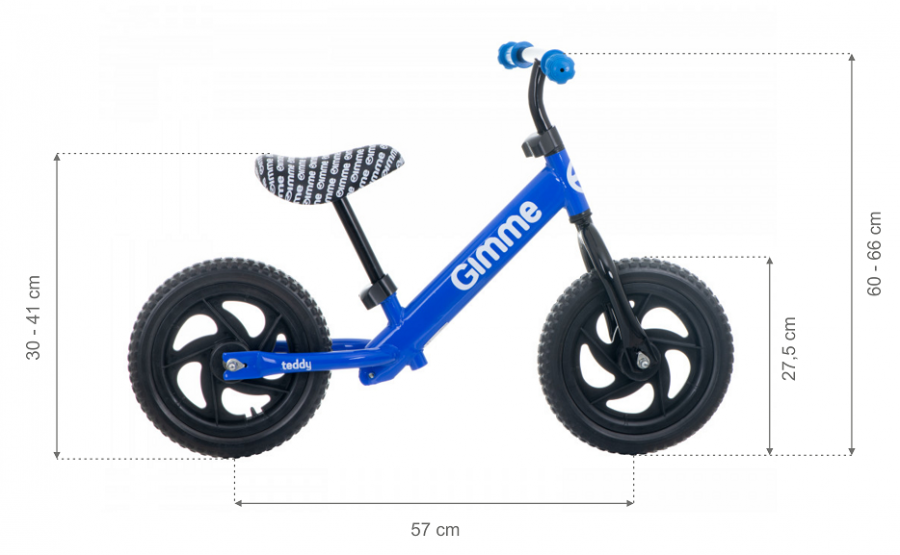 Bicicleta fara pedale 11 inch Teddy Blue - 8