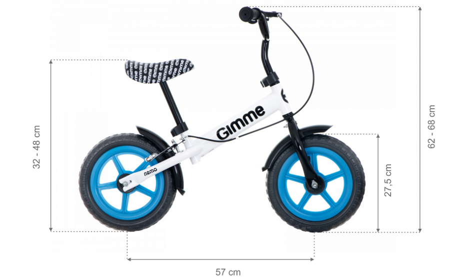 Bicicleta fara pedale 11 inch cu frana Nemo Blue - 1
