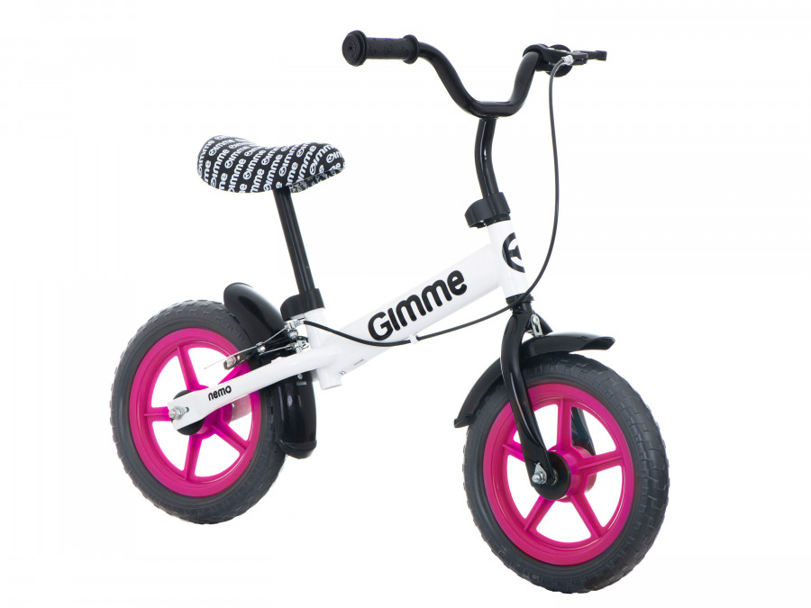 Bicicleta fara pedale 11 inch cu frana Nemo Pink - 4