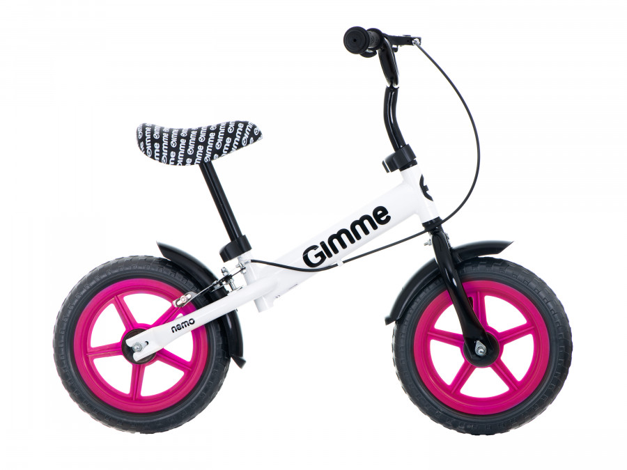 Bicicleta fara pedale 11 inch cu frana Nemo Pink - 5