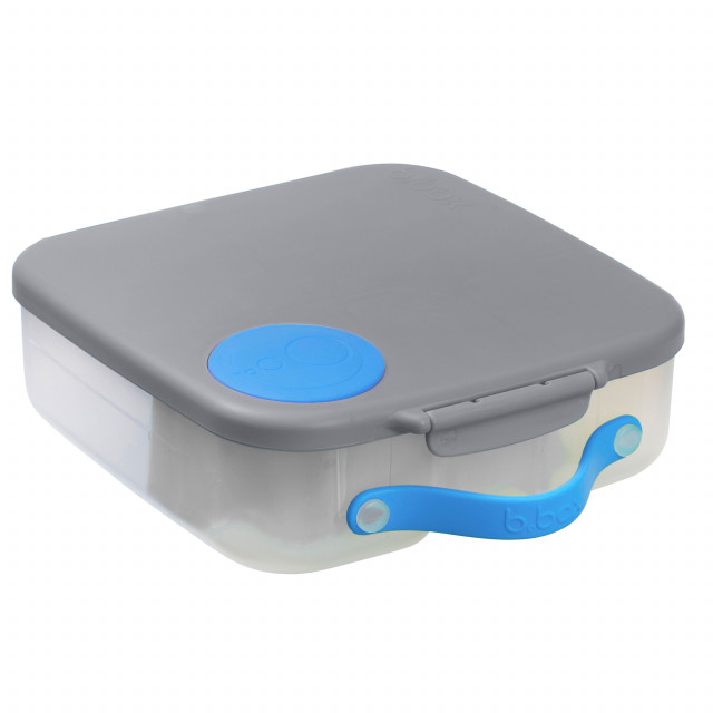 Caserola compartimentata Lunchbox b.box gri cu albastru Albastru imagine noua