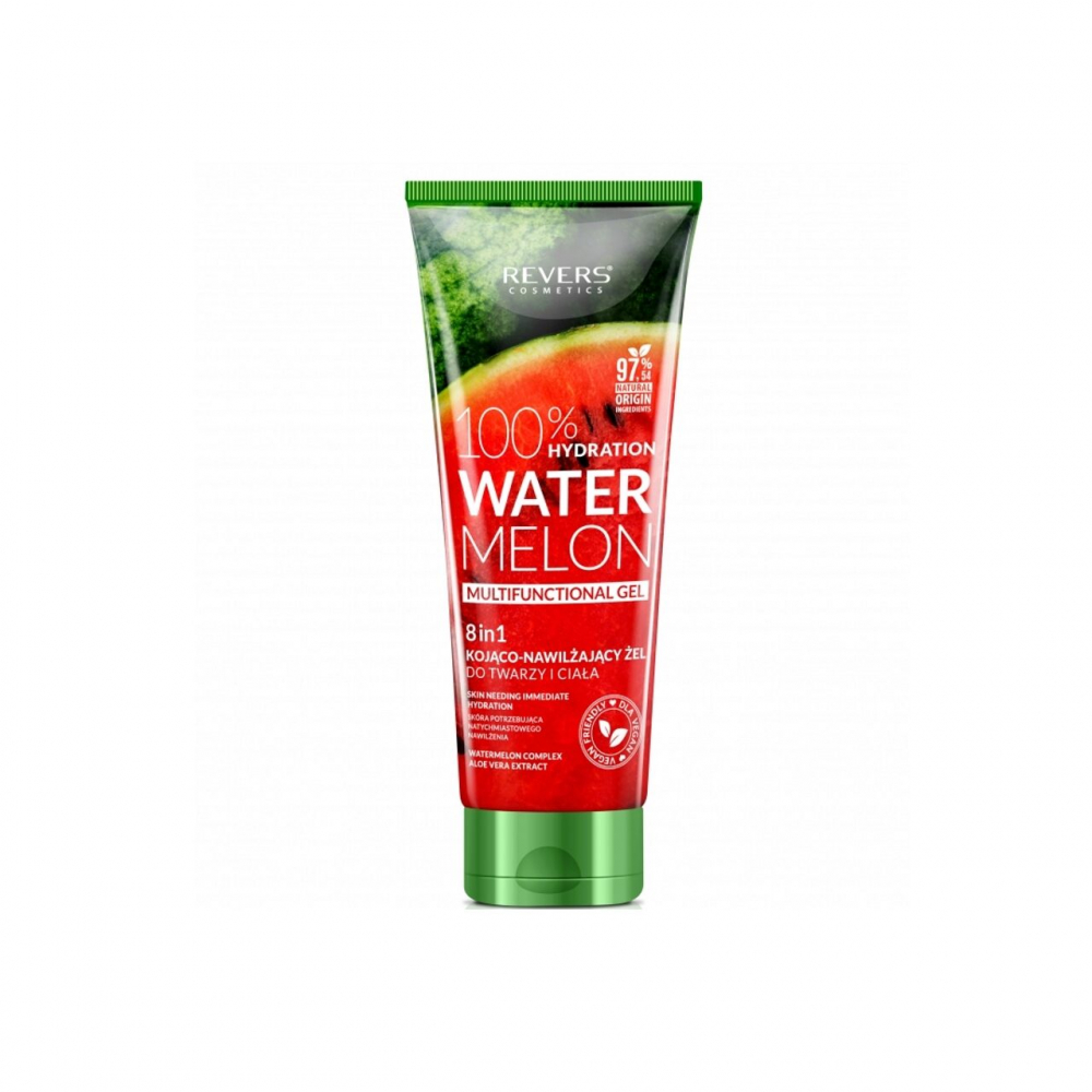 Gel hidratant si calmant pentru fata si corp 8 in 1 cu pepene verde Revers 250ml