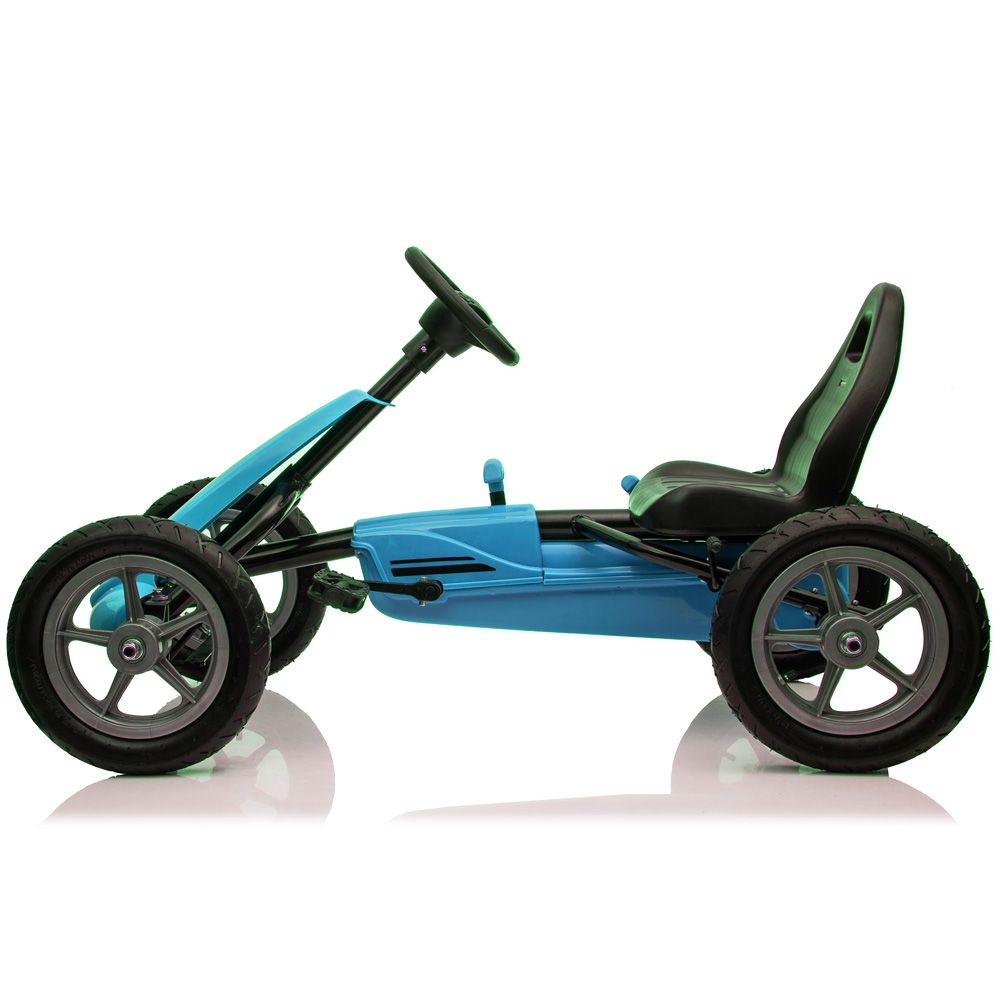 Kart cu pedale si roti gonflabile Karera Albastru Kidscare Albastru imagine noua responsabilitatesociala.ro