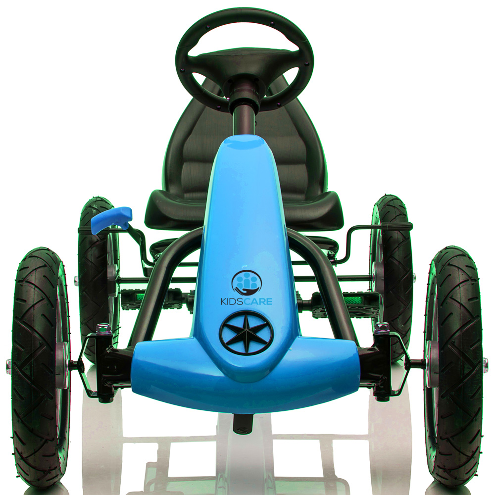 Kart cu pedale si roti gonflabile Karera Albastru Kidscare - 1