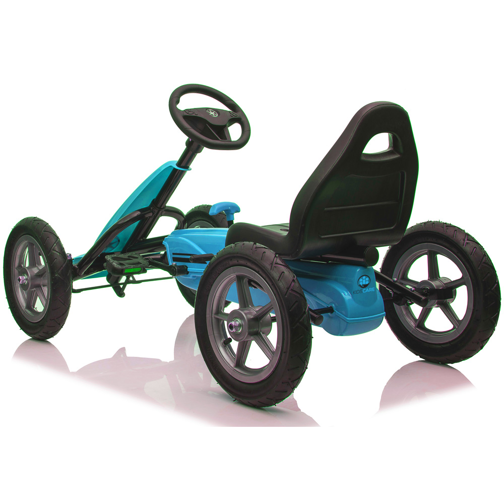 Kart cu pedale si roti gonflabile Karera Albastru Kidscare - 3