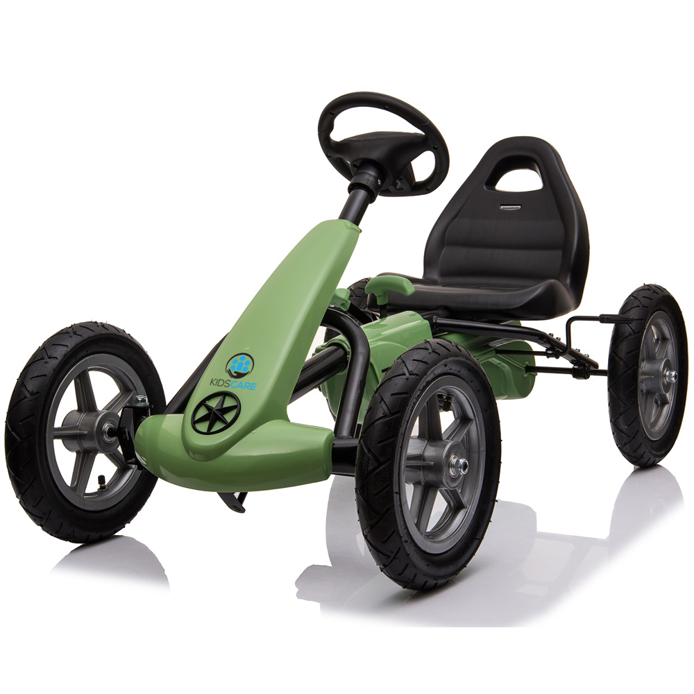 Kart cu pedale si roti gonflabile Karera Verde Kidscare - 4