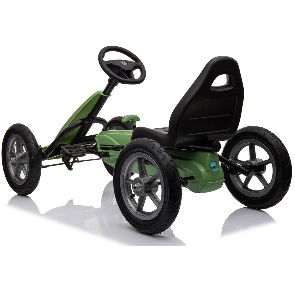 Kart cu pedale si roti gonflabile Karera Verde Kidscare - 2