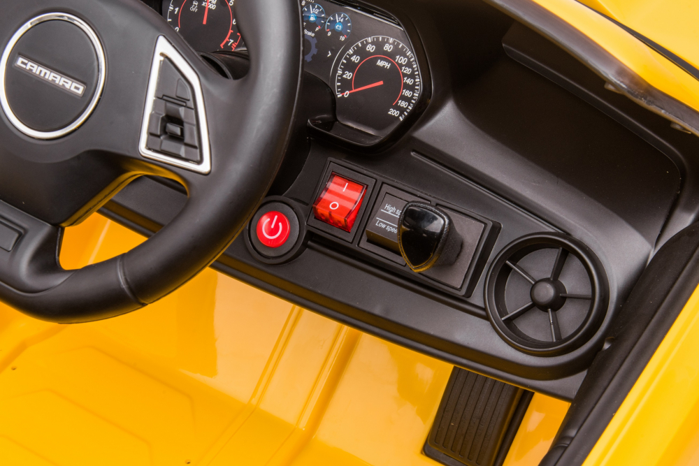 Masinuta electrica cu roti EVA Chevrolet Camaro 2SS Yellow - 7