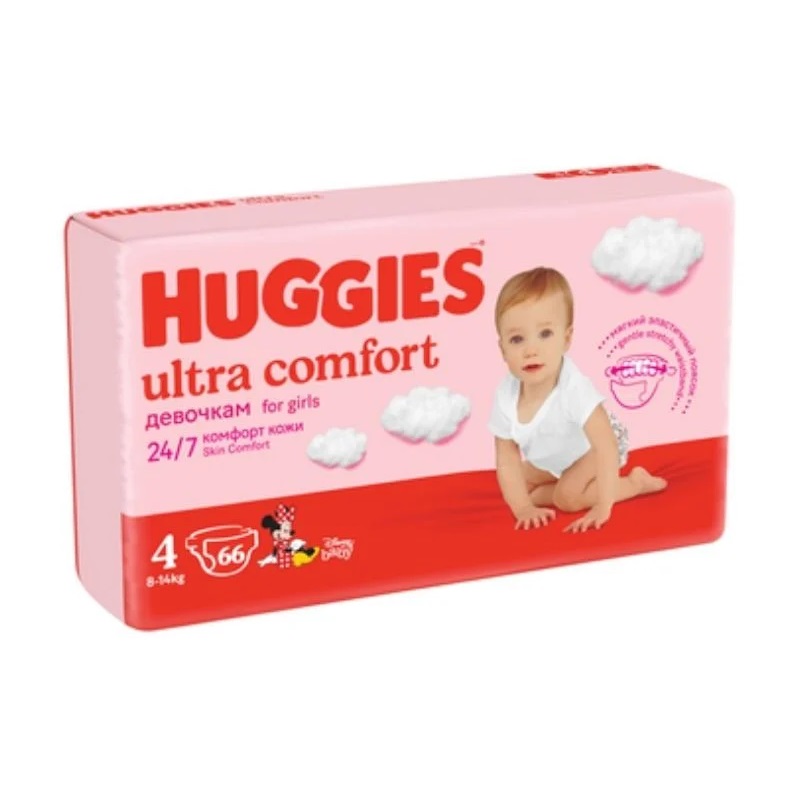Scutece Huggies Ultra Confort Mega Pack 4 Girl 8-14 Kg 66 buc 8-14 imagine noua responsabilitatesociala.ro