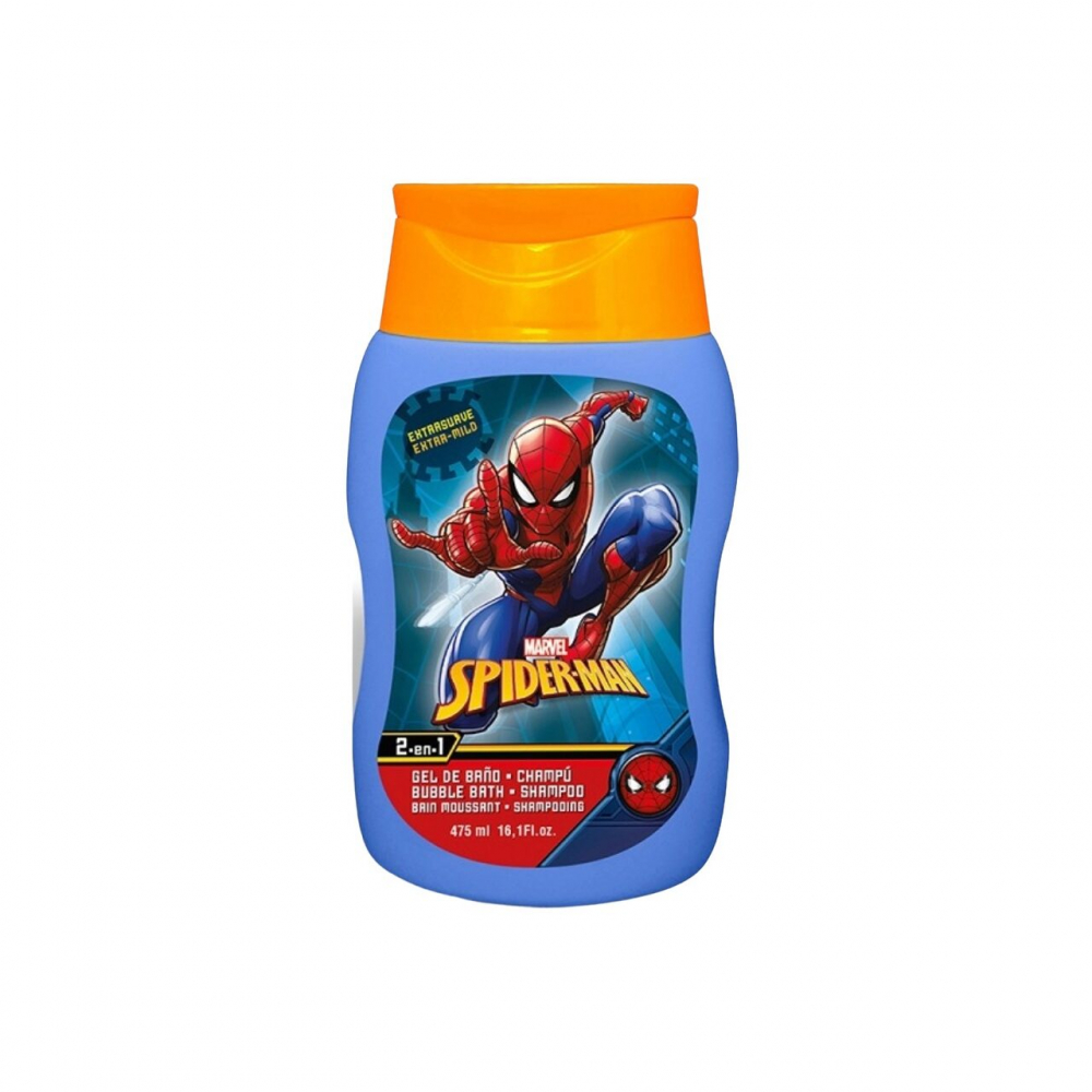 Set cadou Spiderman cu spumant de baie si sampon 475ml si balsam de buze borseta baieti