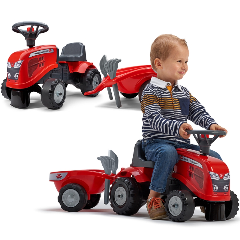 Tractor Baby Massey Ferguson Red cu remorca Baby