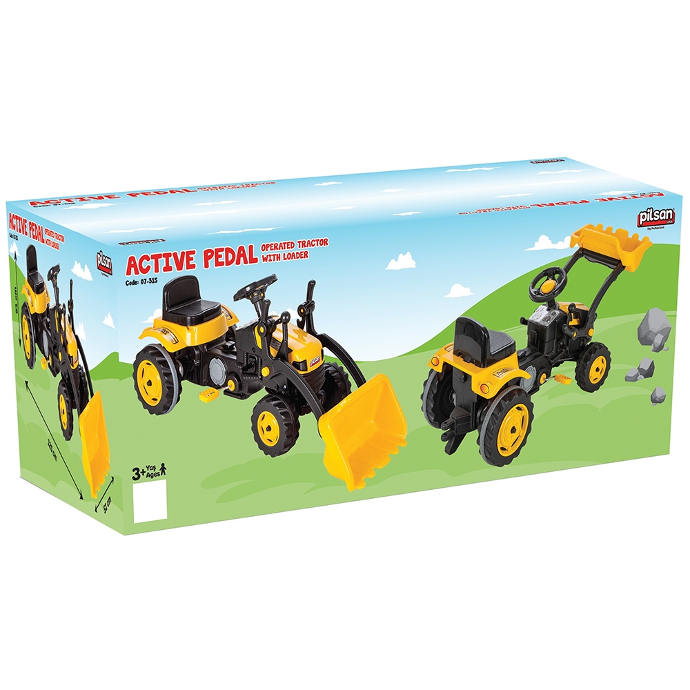 Tractor cu pedale Pilsan Active with Loader Yellow - 3