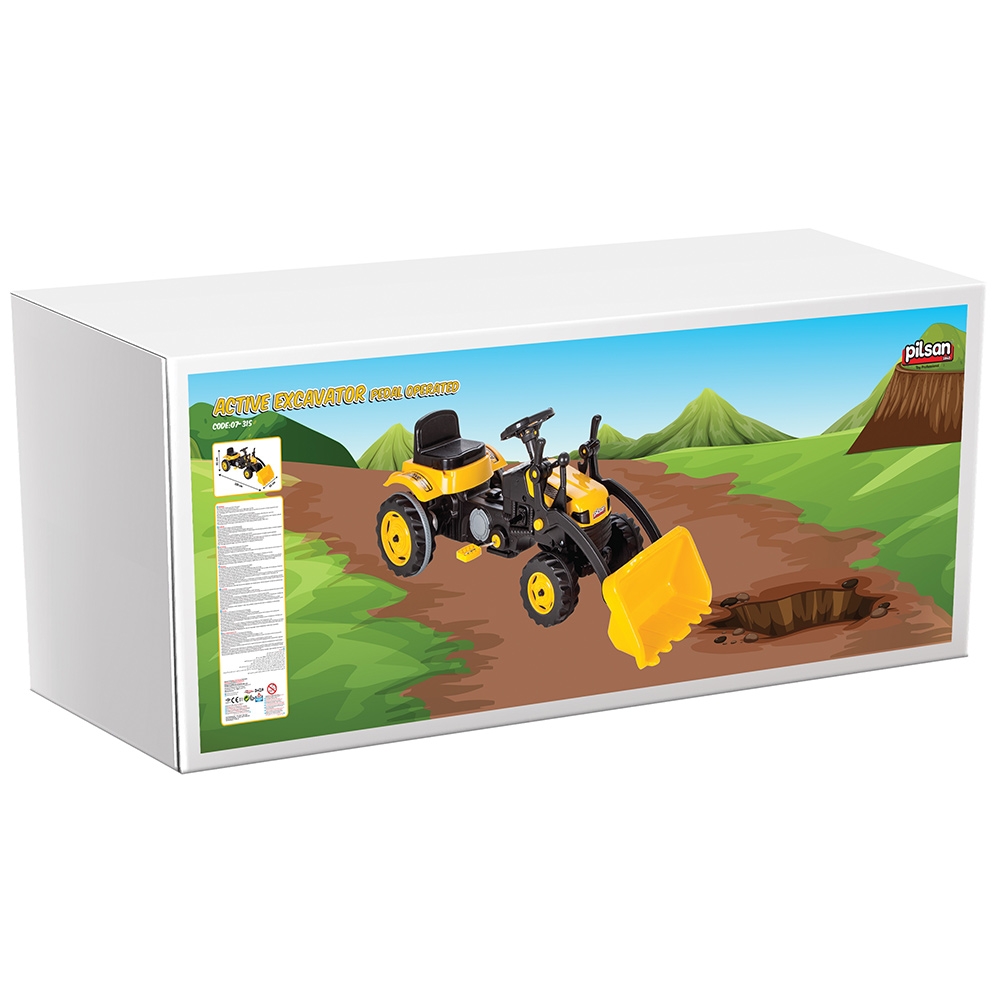 Tractor cu pedale Pilsan Active with Loader Yellow - 4