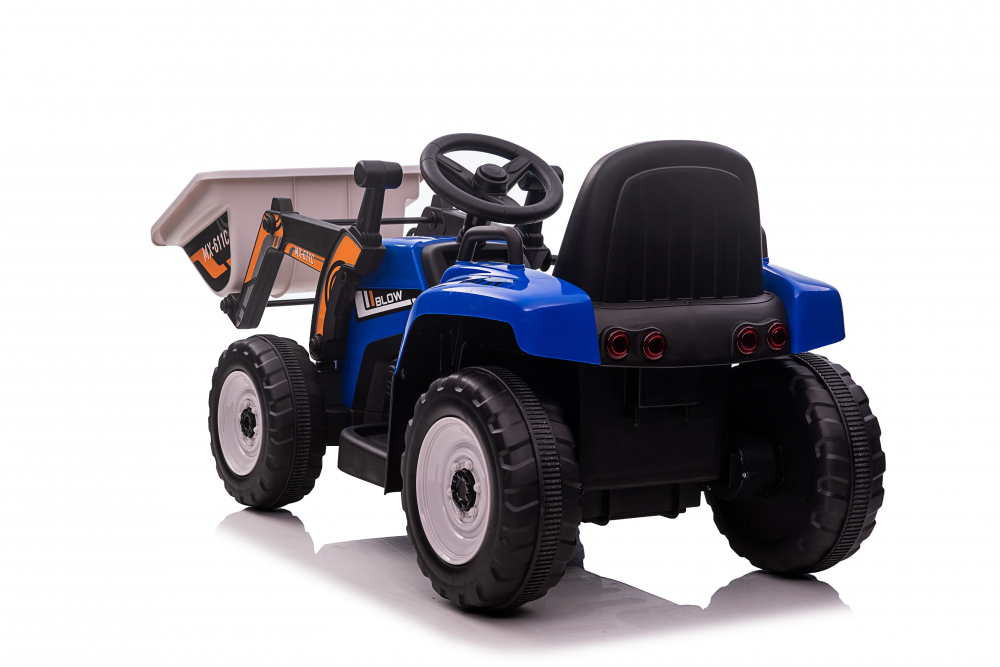 Tractor electric 12V cu telecomanda si cupa Nichiduta Farm Track Blue - 6