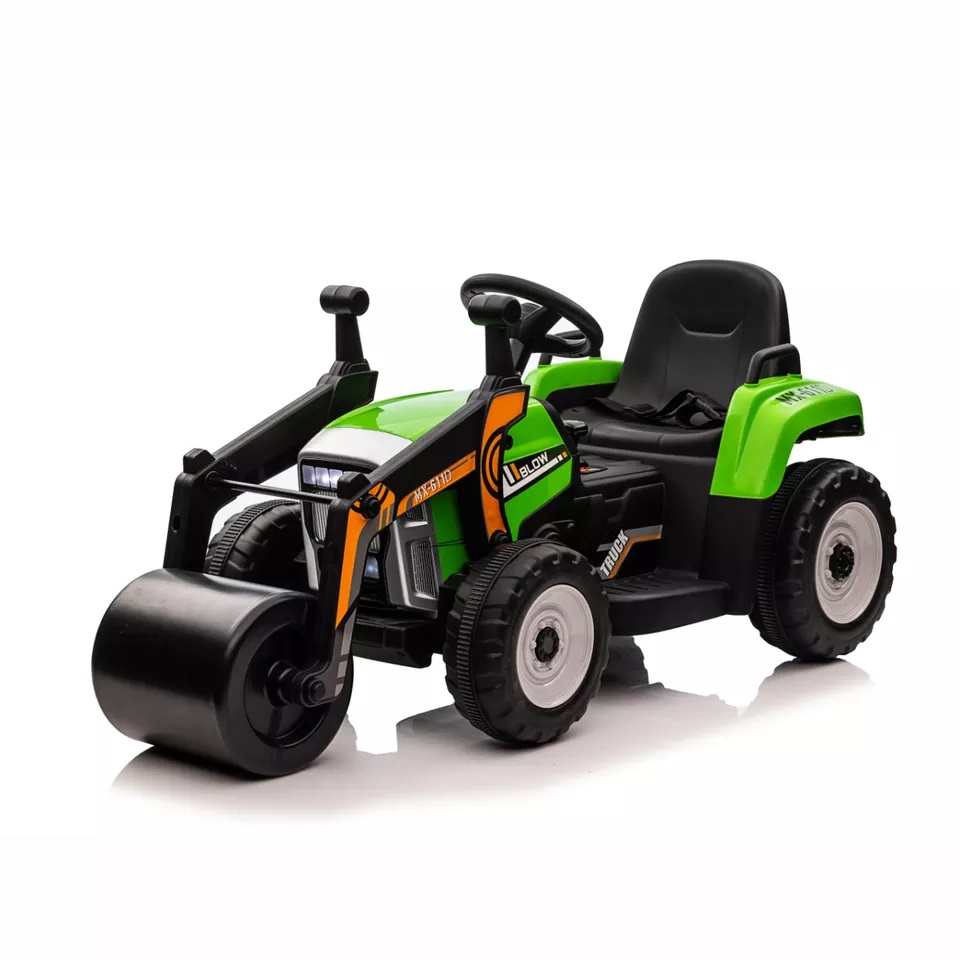 Tractor electric 12V 60W cu telecomanda si rola nivelare Nichiduta Roller Track Green