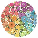 Puzzle rotund Ravensburger Circle of Colors Flowers 500 piese