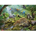 Puzzle 60 piese Ravensburger animale in padurea tropicala