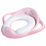 Reductor toaleta Maltex Baby antiderapant colac integrat moale Zebra Light Pink