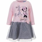 Rochie Minnie Mouse Paris Couture roz-gri 18 luni