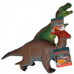 Set 2 figurine dinozauri din cauciuc T-Rex verde si Tsintaosaurus 34 cm