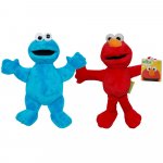 Set 2 jucarii din plus Elmo 26 cm si Cookie Monster 25 cm Sesame Street