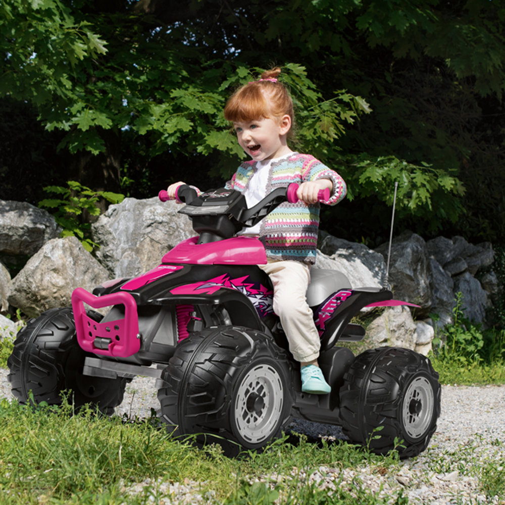 ATV Peg Perego Corral T-Rex 330W 12V Roz Negru