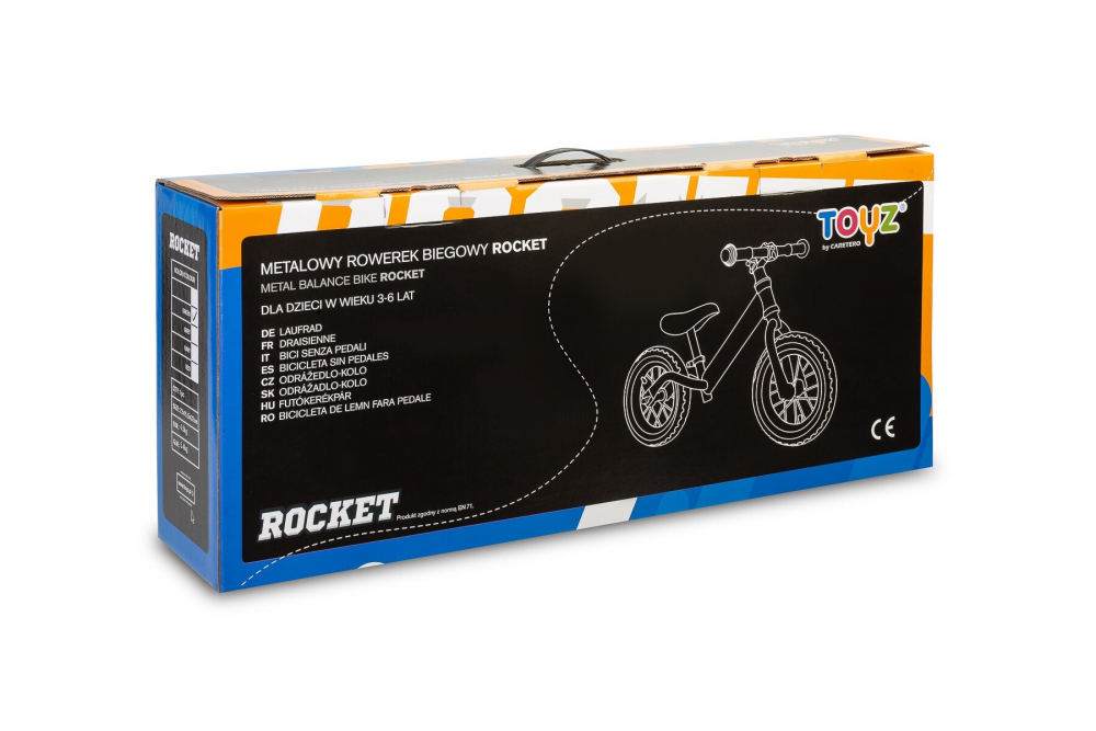 Bicicleta fara pedale Toyz Rocket Grey Bicicleta imagine noua responsabilitatesociala.ro