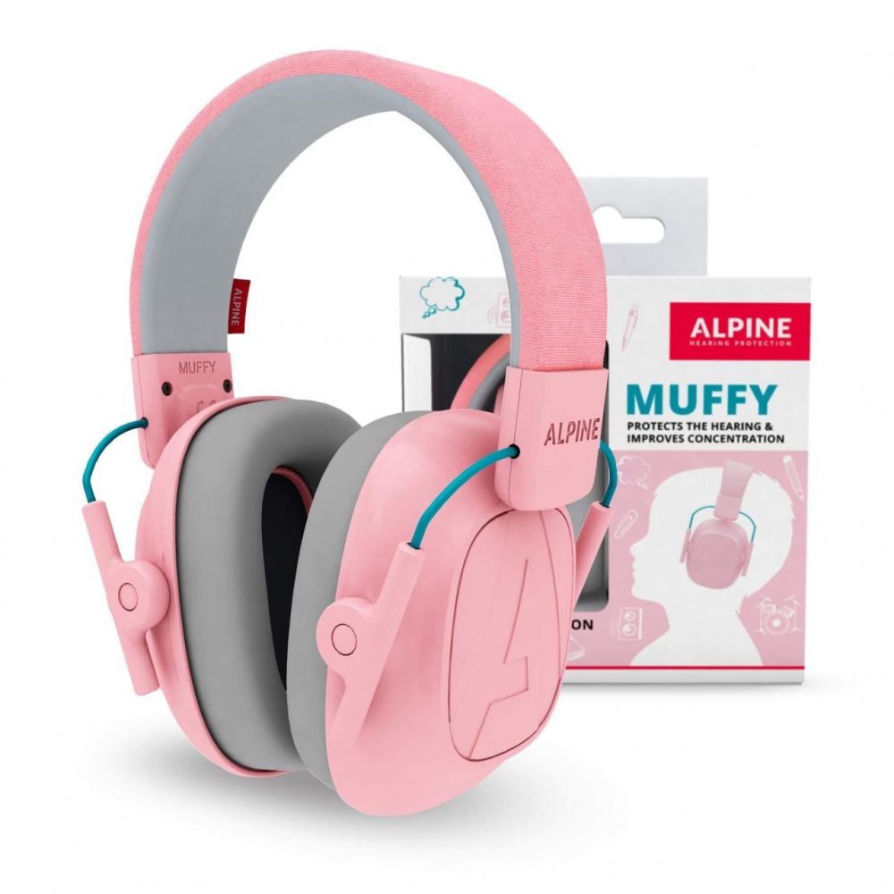 Casti antifonice ALPINE Muffy Kids pliabile pentru copii 5-16 ani SNR 25 Pink ALP26481