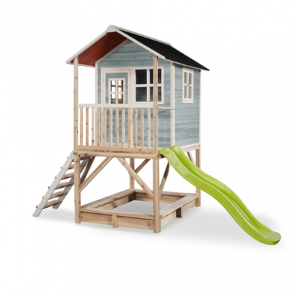 Casuta din lemn exit toys loft 500 fsc gri