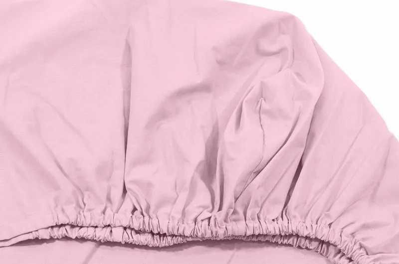 Cearceaf roz KidsDecor cu elastic din bumbac 60 x 85 cm - 1