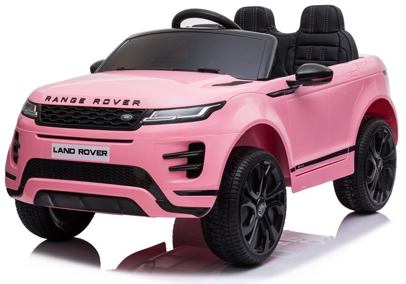 Masinuta electrica 12V cu doua locuri scaun piele si roti EVA Range Rover Pink 12V imagine 2022 protejamcopilaria.ro