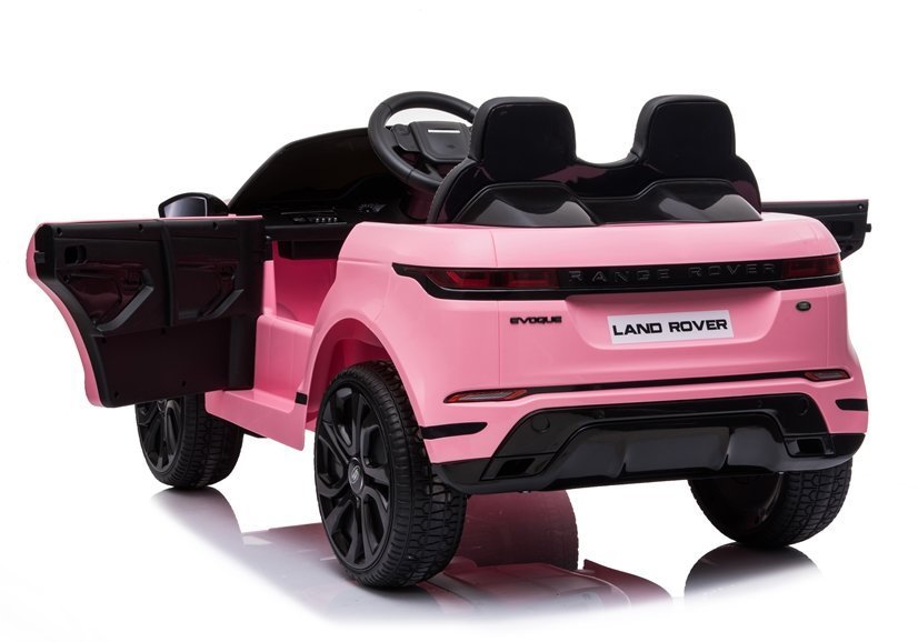 Masinuta electrica 12V cu doua locuri scaun piele si roti EVA Range Rover Pink - 7