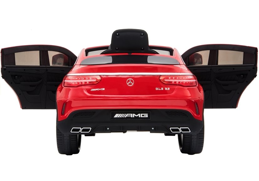 Masinuta electrica cu roti din cauciuc si scaun din piele Mercedes AMG GLE63 Coupe Red - 2