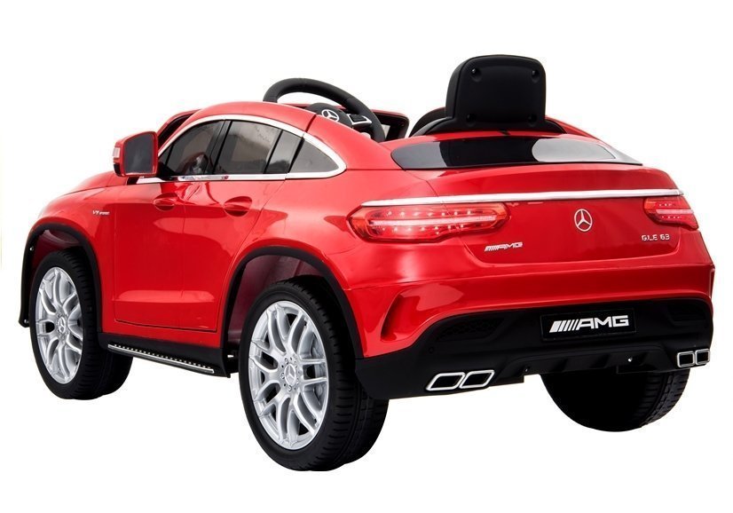 Masinuta electrica cu roti din cauciuc si scaun din piele Mercedes AMG GLE63 Coupe Red - 4